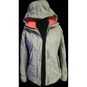Women's Small Tan/Neon Orange Hypervent North Face Windbreaker